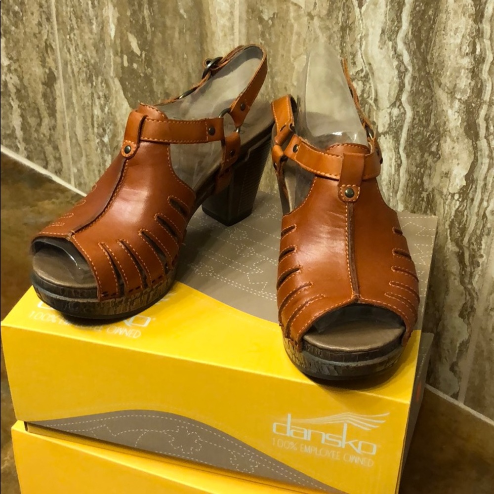 Dansko Randa Tangerine/Brown size 38 NEW